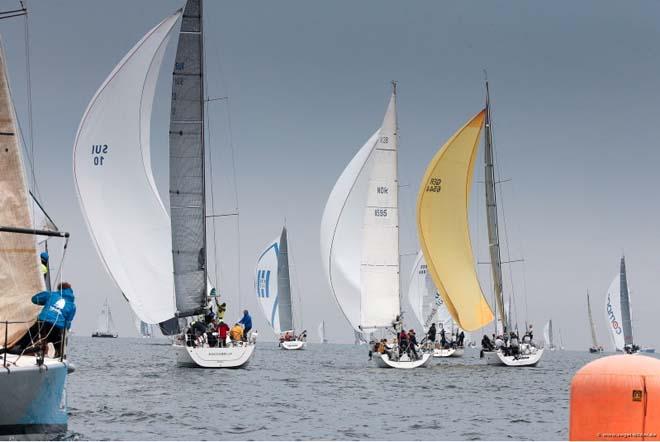 Close light air battles in Class B offshore racing today - 2014 ORC World Championship © segel-bilder.de / Christian Beeck